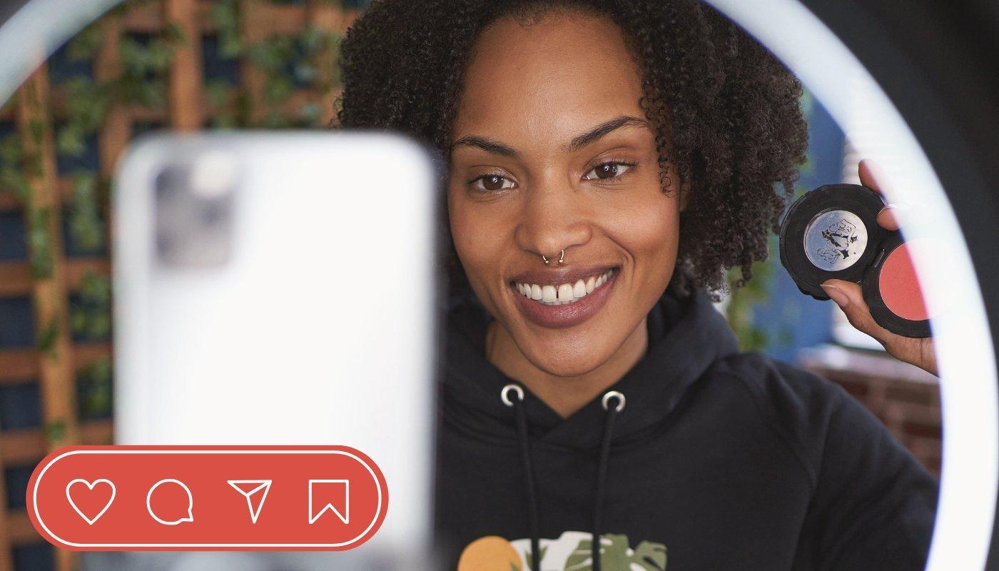 creator filming a youtube video